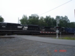 NS 2746 leads the NS 8834 WB across Carney's Crossing Rd.